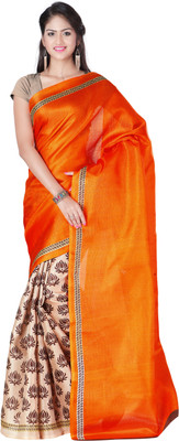 

Aashritha Floral Print Bollywood Art Silk Saree(Multicolor), Gold