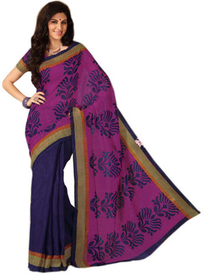 

Indian Wear Online Printed Fashion Pure Chiffon Saree(Multicolor)