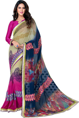 

Saara Embroidered Fashion Georgette Saree(Multicolor)