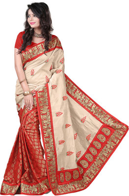 

Indian Wear Online Printed Fashion Art Silk Saree(Red)