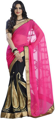 

Shree Creation Embroidered Shalu Georgette Saree(Pink)