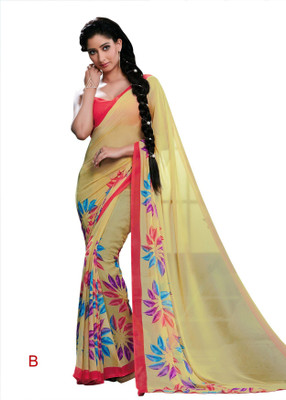 

Hi-Choice Printed Fashion Georgette Saree(Yellow)