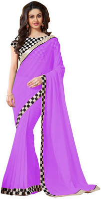 

Stylezone Embroidered Fashion Chiffon Saree(Purple)