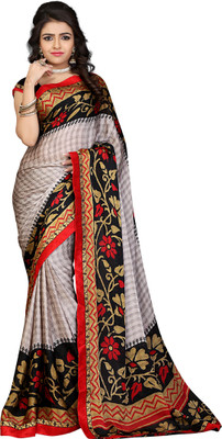 

Jiya Self Design, Printed Fashion Satin, Chiffon Saree(Grey, Black, Multicolor), Black;grey;multicolor