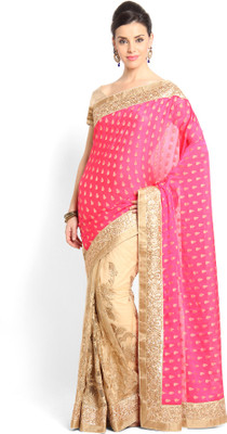 

Soch Embroidered Fashion Jacquard Saree(Pink)