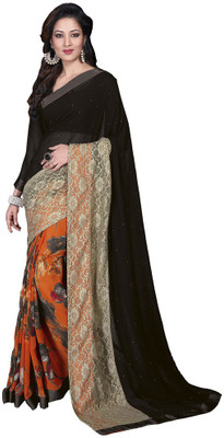 

Vishal Self Design Bollywood Georgette Saree(Blue, Orange)