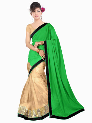 

Dancing Girl Solid Bollywood Georgette Saree(Green)