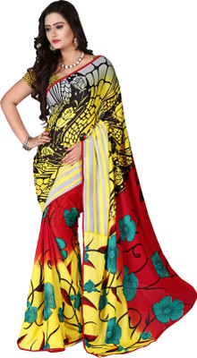 

Jiya Self Design, Printed Fashion Georgette Saree(Red, Yellow, Black, Multicolor), Black;multi;red;yellow