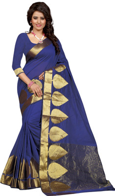 

Style U Self Design Bollywood Polycotton Saree(Dark Blue), Nevy blue