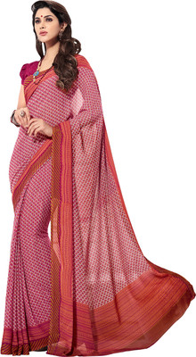 

Jiya Self Design, Printed Fashion Georgette Saree(Pink, Multicolor), Multicolor;pink