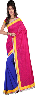 

Ansu Fashion Self Design Fashion Georgette Saree(Blue)