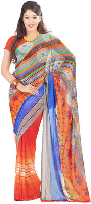 

Stylish Girls Printed Fashion Art Silk Saree(Multicolor), Multicolor210