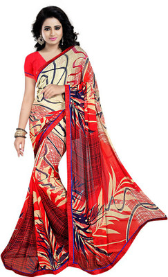 

Party Wear Dresses Printed Fashion Chiffon Saree(Red)