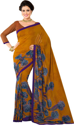 

Khoobee Self Design, Printed Fashion Georgette Saree(Yellow, Multicolor), Multicolor;yellow