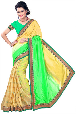 

Weavedeal Embellished, Self Design Banarasi Banarasi Silk Saree(Green)