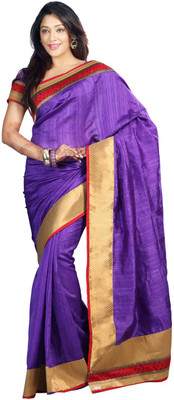 

It's Banii Woven Banarasi Handloom Banarasi Silk Saree(Purple)