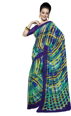 

Suvastram Checkered Fashion Georgette Saree(Multicolor)