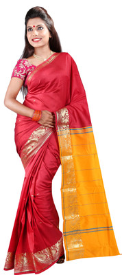

Anushree Saree Self Design Fashion Chanderi Saree(Multicolor), Maroon