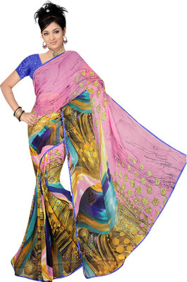 

Indian Wear Online Printed Fashion Chiffon Saree(Multicolor)