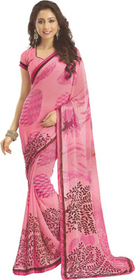 

PSHOPEE Printed Fashion Chiffon Saree(Pink)