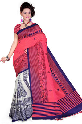 

Cenizas Printed Fashion Cotton Saree(Multicolor), Red