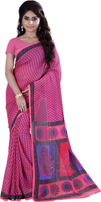 

Khushali Self Design, Printed Fashion Georgette Saree(Pink, Purple)