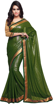 

Sourbh Sarees Embellished Fashion Georgette Saree(Green)