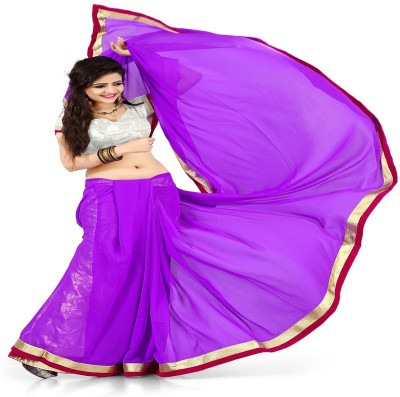 

Softdeal Solid Daily Wear Georgette Saree(Purple), Light purple