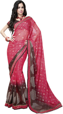 

Vishal Solid Fashion Georgette Saree(Red)