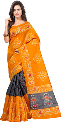 

Sunaina Printed Bhagalpuri Cotton Linen Blend Saree(Multicolor)