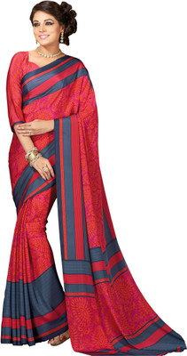 

Jiya Self Design, Printed Fashion Crepe Saree(Pink, Orange), Orange;pink