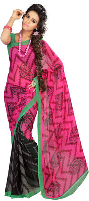 

Indian Wear Online Printed Fashion Georgette Saree(Multicolor), Multicolor105