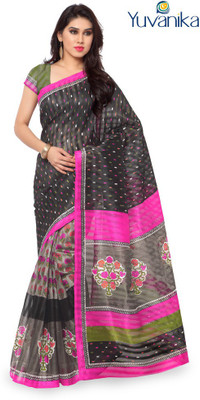 

Sunaina Printed Bhagalpuri Art Silk Saree(Multicolor)