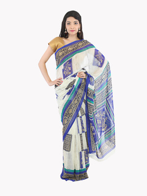 

M.S.Retail Printed Fashion Chiffon Saree(Multicolor), Blue