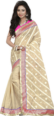 

Weavedeal Embellished Banarasi Art Silk Saree(Beige)