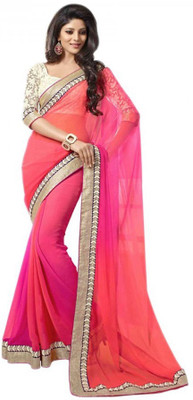 

Sanjana2SwarupaFashion Self Design Bollywood Georgette Saree(Pink)