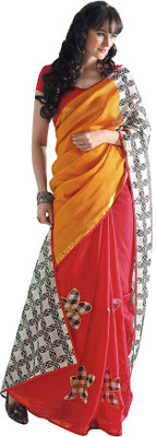

Party Wear Dresses Printed Fashion Cotton Saree(Red)