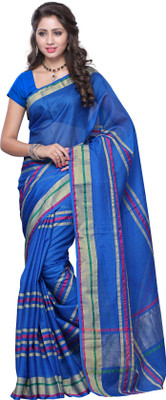 

Mimosa Woven Banarasi Handloom Banarasi Silk Saree(Blue), Royal blue