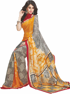 

Khushali Self Design, Printed Fashion Georgette Saree(Yellow, Multicolor), Multicolor;yellow