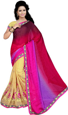 

Indian Wear Online Embroidered Fashion Georgette Saree(Multicolor)