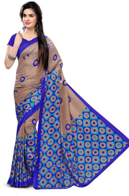 Design Willa Printed Mysore Synthetic Crepe Saree(Multicolor)
