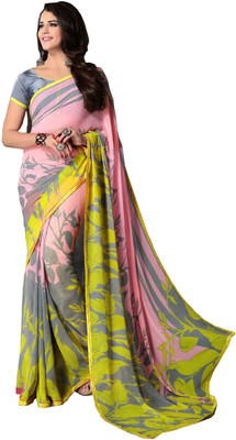 

Mathura Digital Prints Fashion Chiffon Saree(Pink, Yellow, Grey), Grey;pink;yellow
