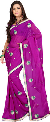 

Ansu Fashion Self Design Fashion Georgette Saree(Purple)