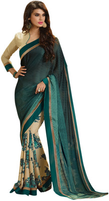 

Lovelylook Printed Fashion Chiffon Saree(Multicolor), Beige;green