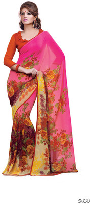 

Ridham Sarees Printed Fashion Handloom Chiffon Saree(Multicolor)