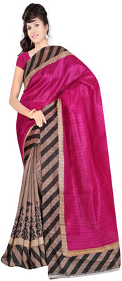 

Kesar Sarees Printed Bhagalpuri Art Silk Saree(Maroon)