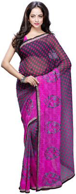 

Desi Look Printed Bollywood Georgette Saree(Pink)