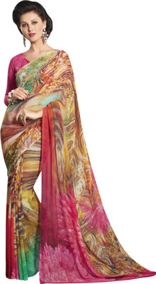 

Vishal Self Design Bollywood Georgette Saree(Multicolor)