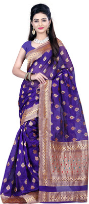 

It's Banii Woven Banarasi Silk Saree(Blue)