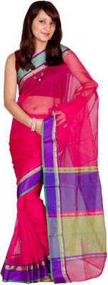 

Chandrakala Self Design Banarasi Cotton Saree(Yellow)
